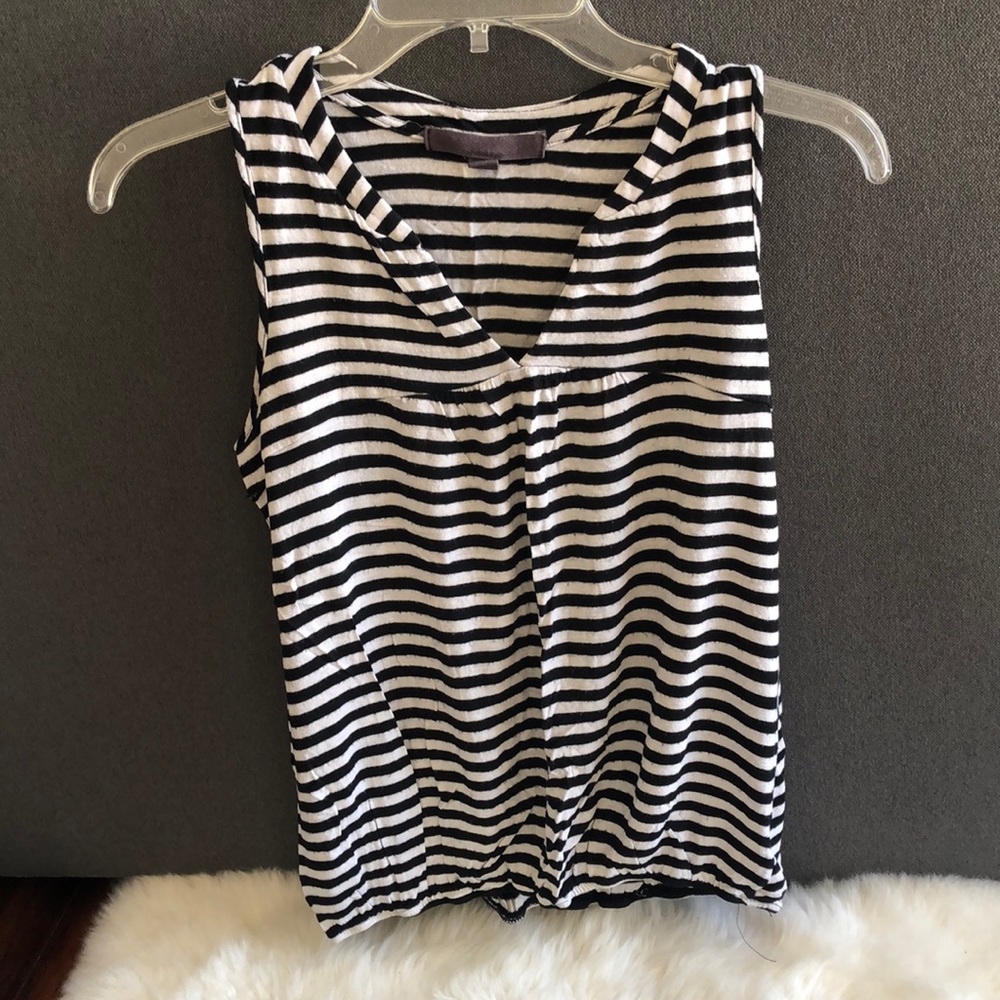 Black and white striped top